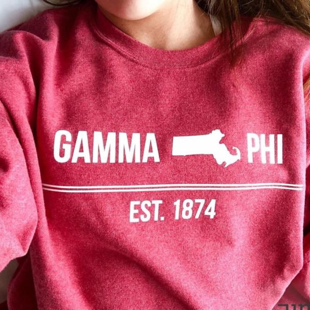 Large Jerzees Massachusetts Crewneck